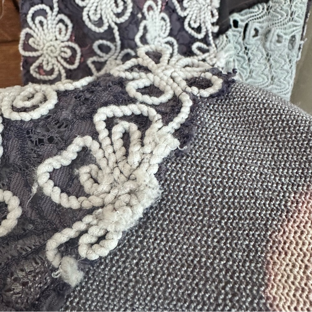 Anthropologie Aratta Silent Journey Black and Gray Patchwork Maxi Skirt - Picture 7 of 11